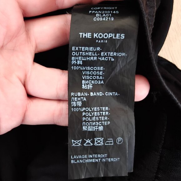 Kooples x Sport Grommet Black Pants 8 or L - Picture 10 of 11